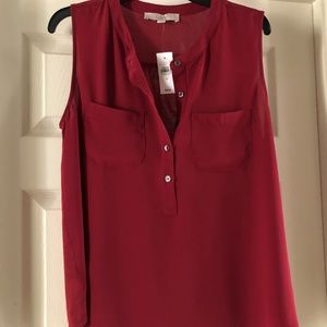 NWT Loft sleeveless blouse - size M